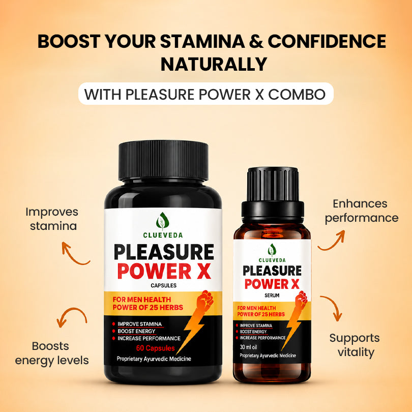 Clueveda Pleasure Power X – Ayurvedic Men’s Wellness Combo